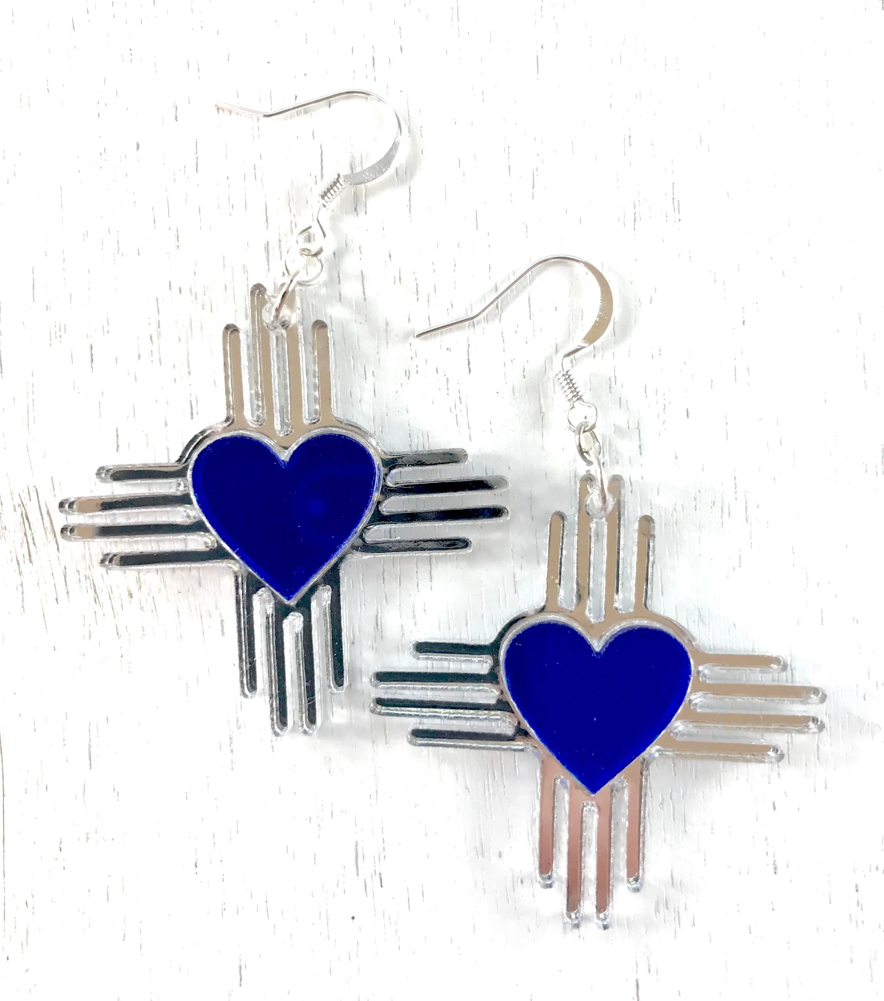 Zia NM Heart - Two Tone Earrings