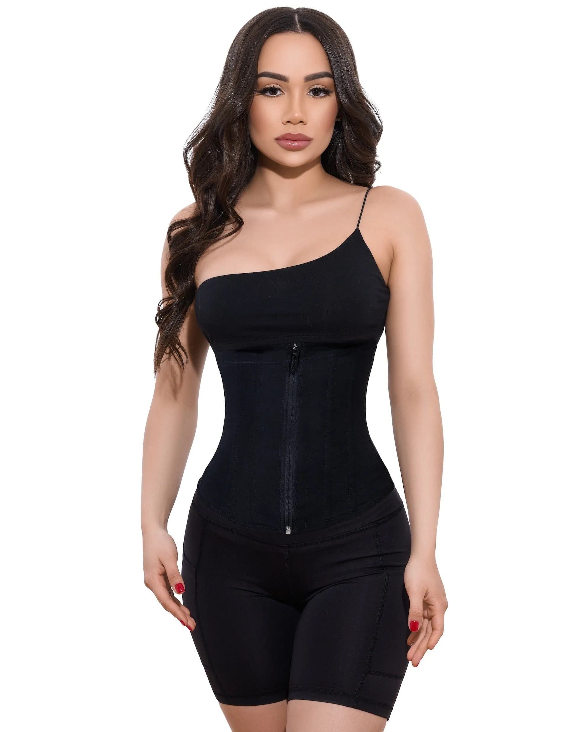 Zip And Clip Non-latex Waist Trainer - Black